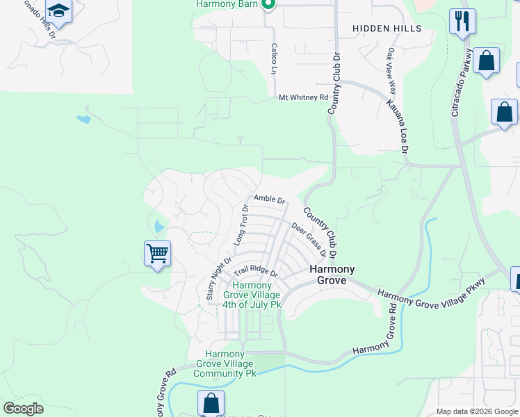map of restaurants, bars, coffee shops, grocery stores, and more near 21852 Deer Grass Drive in Escondido