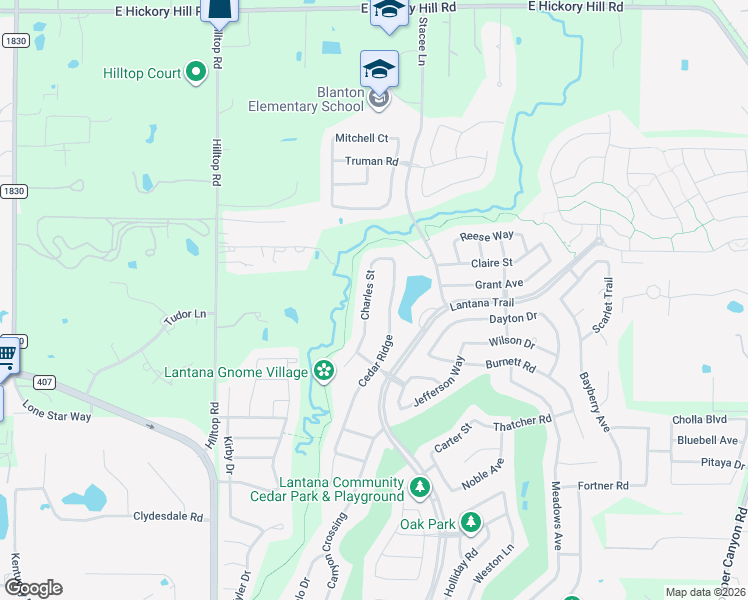 map of restaurants, bars, coffee shops, grocery stores, and more near 9051 Charles Street in Lantana