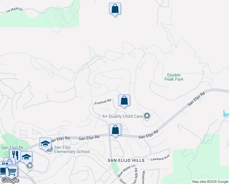 map of restaurants, bars, coffee shops, grocery stores, and more near 1093 Vega Way in San Marcos