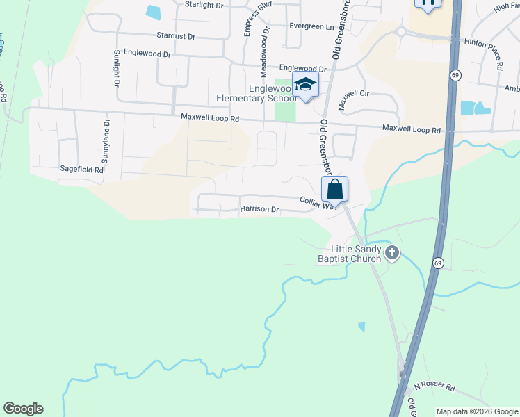 map of restaurants, bars, coffee shops, grocery stores, and more near 1923 Harrison Drive in Tuscaloosa