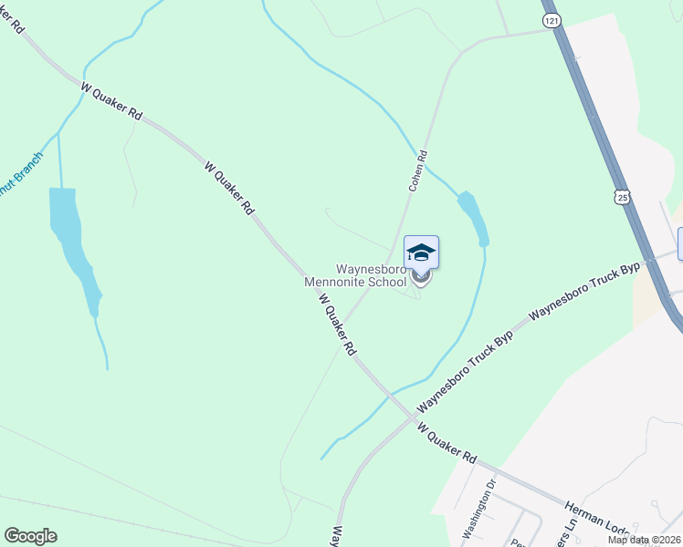 map of restaurants, bars, coffee shops, grocery stores, and more near 544 Cohen Road in Waynesboro
