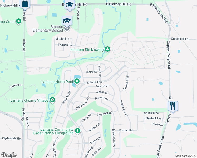 map of restaurants, bars, coffee shops, grocery stores, and more near 1149 Grant Avenue in Lantana