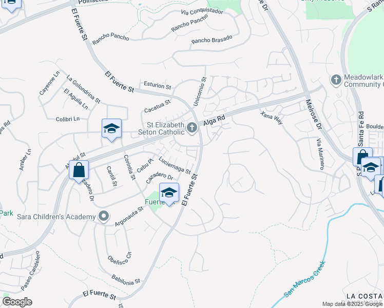 map of restaurants, bars, coffee shops, grocery stores, and more near 2941 Corte Diana in Carlsbad