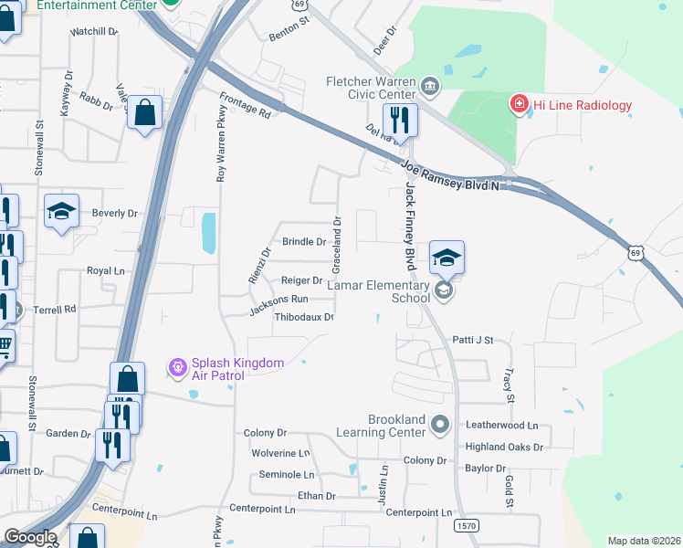 map of restaurants, bars, coffee shops, grocery stores, and more near 6501 Graceland Drive in Greenville