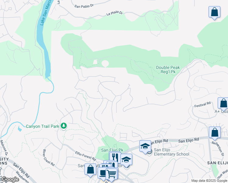 map of restaurants, bars, coffee shops, grocery stores, and more near 1439 Misty Sea Way in San Marcos