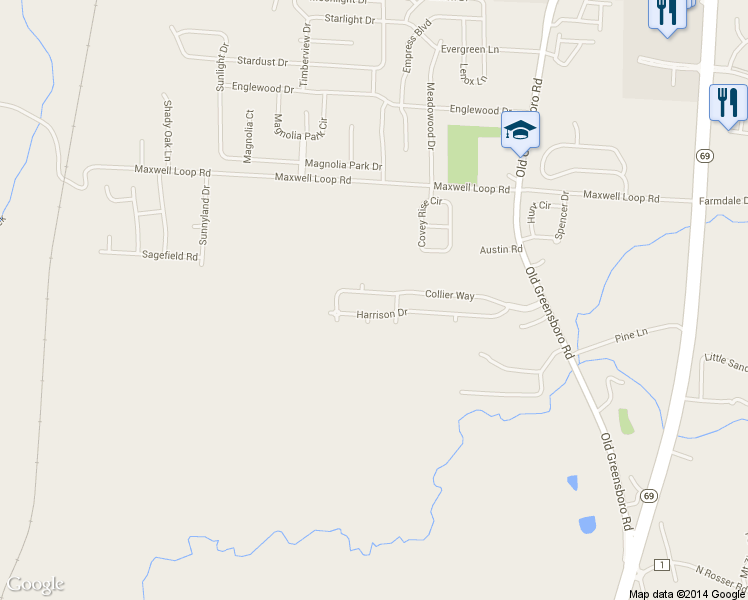 map of restaurants, bars, coffee shops, grocery stores, and more near 2021 Collier Way in Tuscaloosa