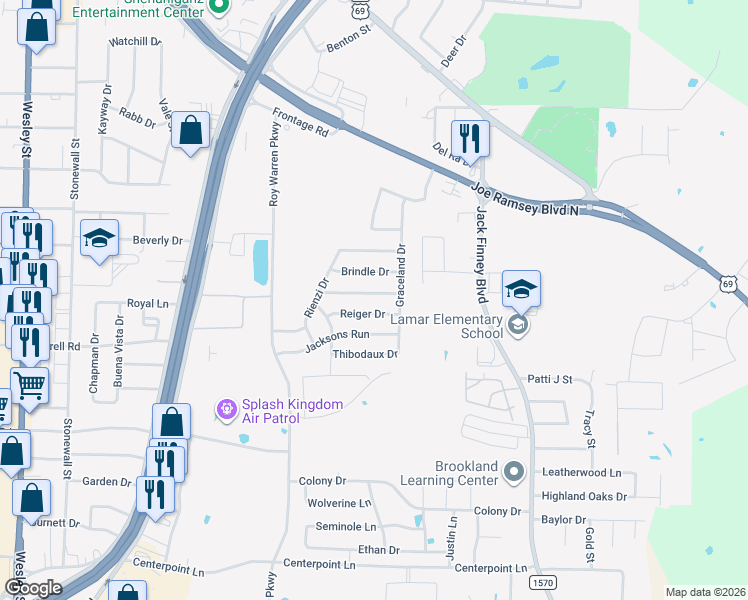 map of restaurants, bars, coffee shops, grocery stores, and more near 1411 Warringwood Drive in Greenville