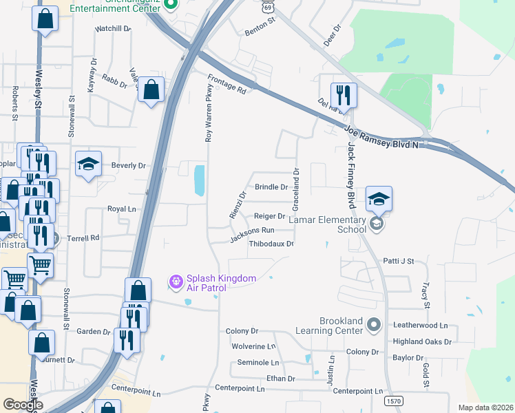 map of restaurants, bars, coffee shops, grocery stores, and more near 1429 Warringwood Drive in Greenville
