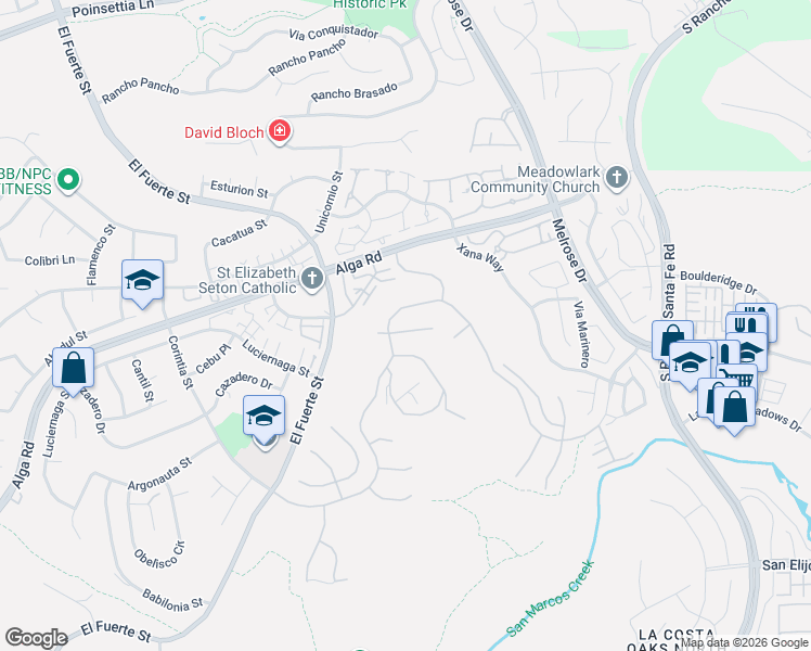 map of restaurants, bars, coffee shops, grocery stores, and more near 3208 Corte Tamarindo in Carlsbad