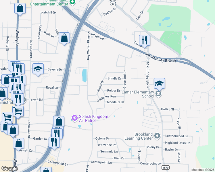 map of restaurants, bars, coffee shops, grocery stores, and more near 1429 Warringwood Drive in Greenville