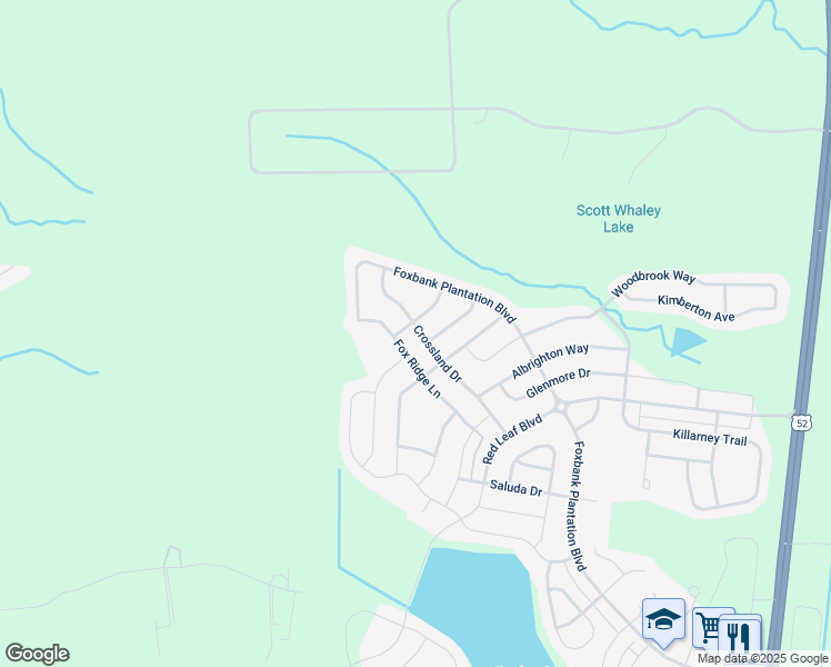map of restaurants, bars, coffee shops, grocery stores, and more near 559 Crossland Drive in Moncks Corner