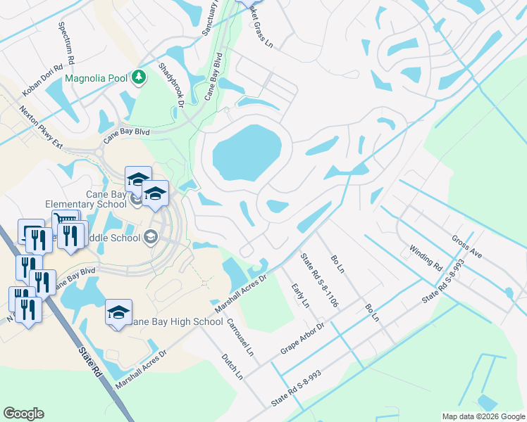 map of restaurants, bars, coffee shops, grocery stores, and more near 222 Decatur Drive in Summerville