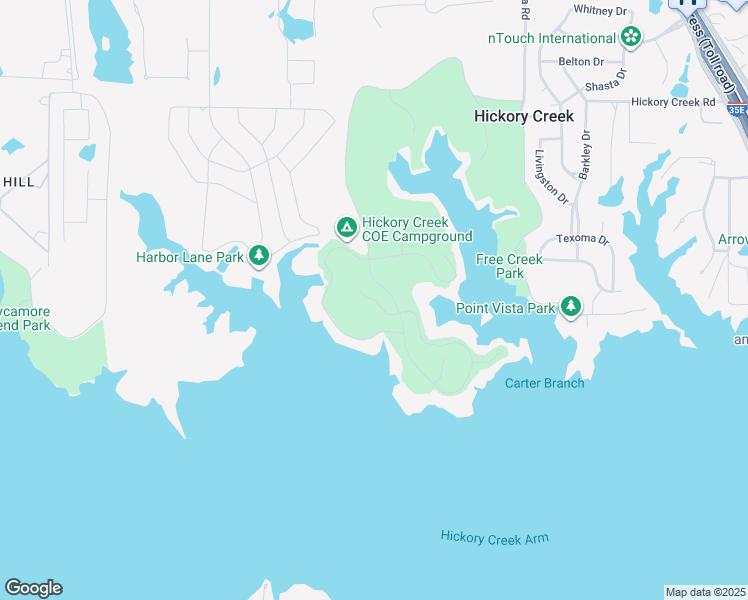map of restaurants, bars, coffee shops, grocery stores, and more near Road East in Hickory Creek