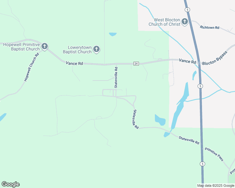 map of restaurants, bars, coffee shops, grocery stores, and more near 177 Statesville Road in West Blocton