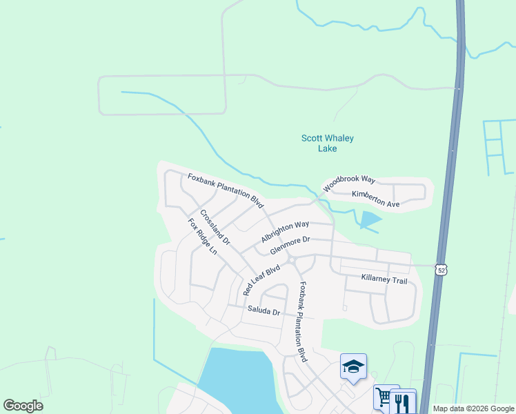 map of restaurants, bars, coffee shops, grocery stores, and more near 201 Topsaw Lane in Moncks Corner