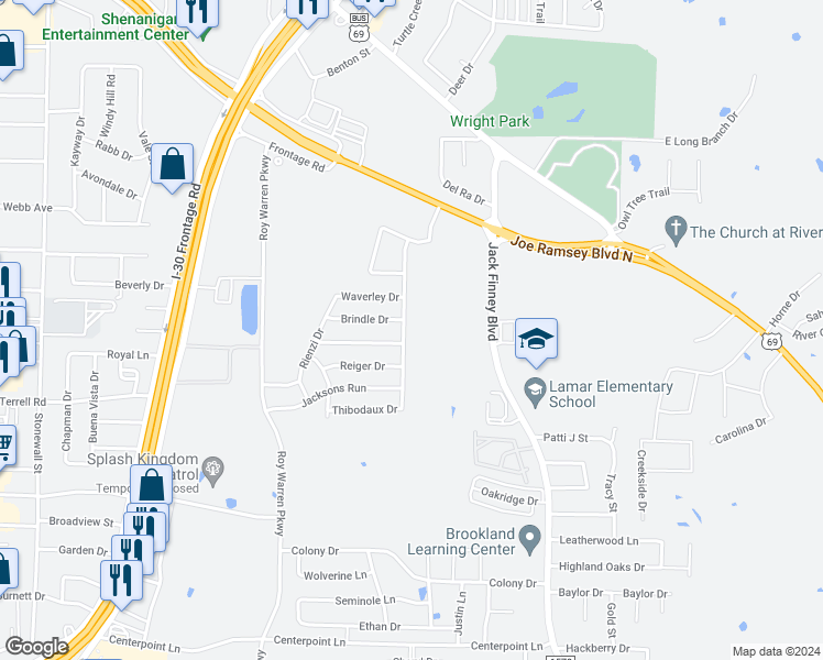 map of restaurants, bars, coffee shops, grocery stores, and more near 6415 Graceland Drive in Greenville