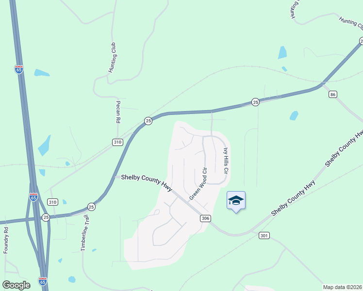 map of restaurants, bars, coffee shops, grocery stores, and more near 428 Marsh Circle in Calera