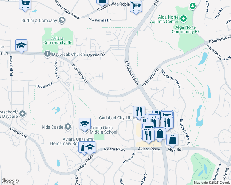 map of restaurants, bars, coffee shops, grocery stores, and more near 1745 Skimmer Court in Carlsbad