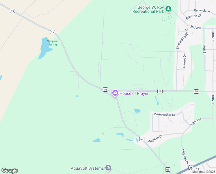 map of restaurants, bars, coffee shops, grocery stores, and more near Faith Lane in Calera