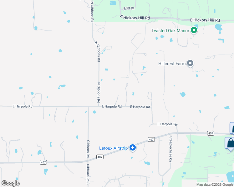 map of restaurants, bars, coffee shops, grocery stores, and more near 1323 East Harpole Road in Argyle