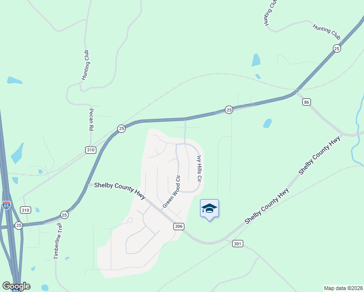 map of restaurants, bars, coffee shops, grocery stores, and more near 255 Ivy Hills Circle in Calera