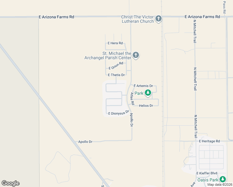 map of restaurants, bars, coffee shops, grocery stores, and more near 5939 East Demeter Drive in Florence