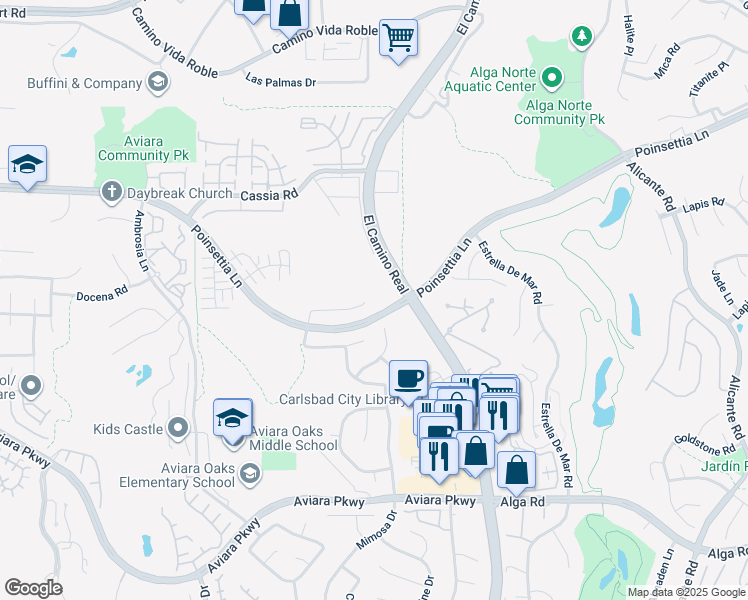 map of restaurants, bars, coffee shops, grocery stores, and more near 1781 Skimmer Court in Carlsbad