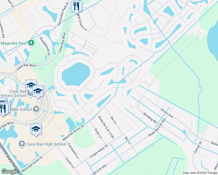 map of restaurants, bars, coffee shops, grocery stores, and more near 284 Decatur Drive in Summerville
