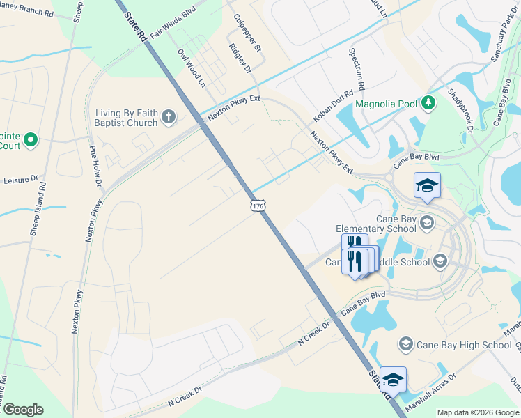 map of restaurants, bars, coffee shops, grocery stores, and more near State Road in Moncks Corner
