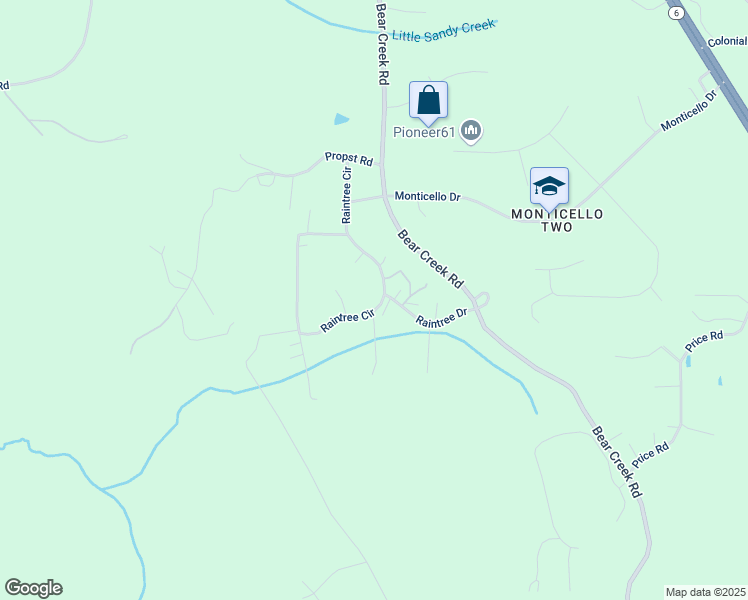 map of restaurants, bars, coffee shops, grocery stores, and more near 12921-12929 Raintree Circle in Duncanville