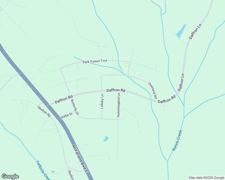 map of restaurants, bars, coffee shops, grocery stores, and more near 11921 Daffron Road in Duncanville