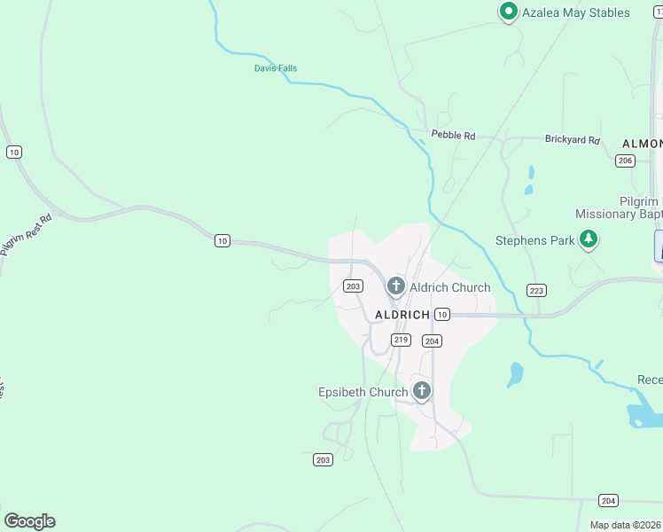 map of restaurants, bars, coffee shops, grocery stores, and more near 1385 County Road 10 in Montevallo