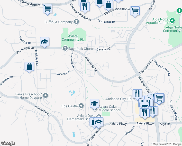 map of restaurants, bars, coffee shops, grocery stores, and more near 1649 Artemisia Court in Carlsbad