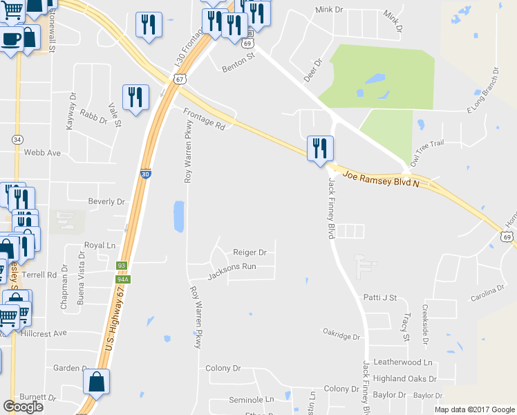 map of restaurants, bars, coffee shops, grocery stores, and more near 1414 Waverley Drive in Greenville