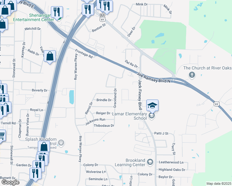 map of restaurants, bars, coffee shops, grocery stores, and more near 1400 Waverley Drive in Greenville