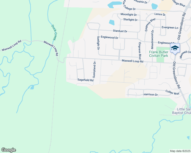 map of restaurants, bars, coffee shops, grocery stores, and more near 10481 Sunnyland Drive in Tuscaloosa