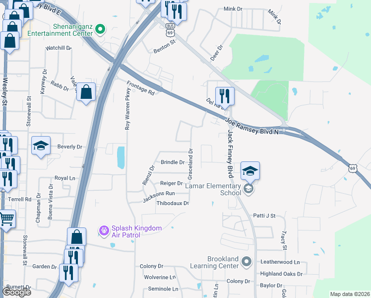 map of restaurants, bars, coffee shops, grocery stores, and more near 1411 Waverley Drive in Greenville