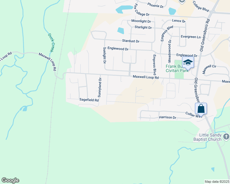 map of restaurants, bars, coffee shops, grocery stores, and more near 10437 Sunnyland Drive in Tuscaloosa