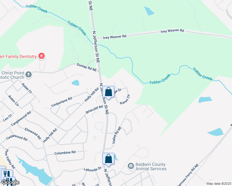 map of restaurants, bars, coffee shops, grocery stores, and more near 120 Irish Lane in Milledgeville