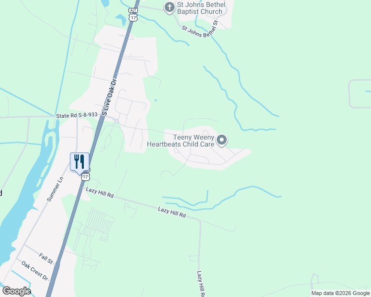map of restaurants, bars, coffee shops, grocery stores, and more near 169 Cypress Forest Drive in Moncks Corner