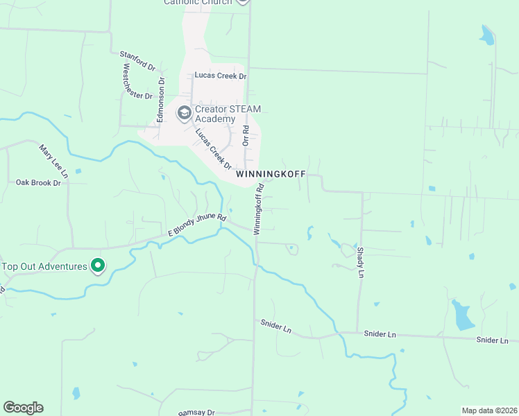 map of restaurants, bars, coffee shops, grocery stores, and more near 1966 Winningkoff Road in Lucas