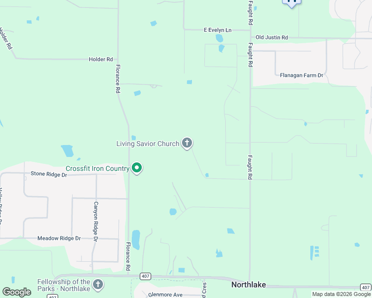 map of restaurants, bars, coffee shops, grocery stores, and more near 7417 Faith Lane in Argyle