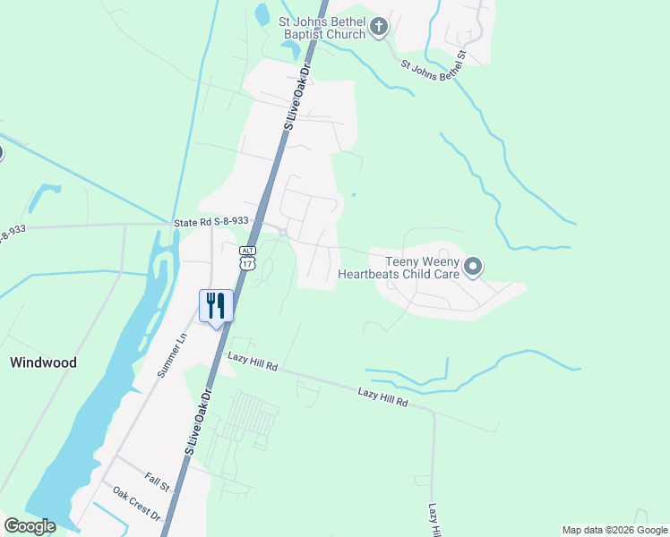 map of restaurants, bars, coffee shops, grocery stores, and more near 410 Tallow Court in Moncks Corner