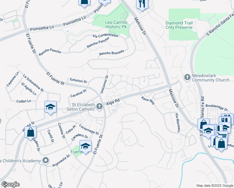 map of restaurants, bars, coffee shops, grocery stores, and more near 3062 Corte Trabuco in Carlsbad