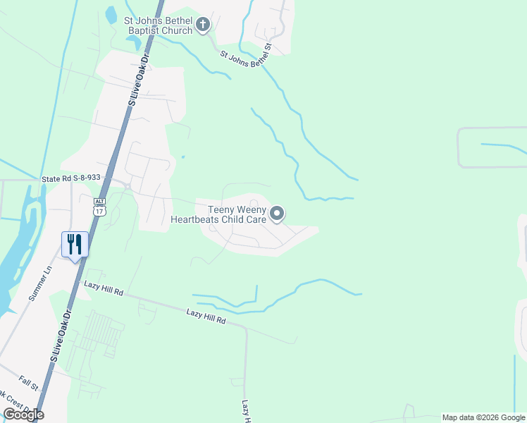 map of restaurants, bars, coffee shops, grocery stores, and more near 197 Cypress Forest Drive in Moncks Corner