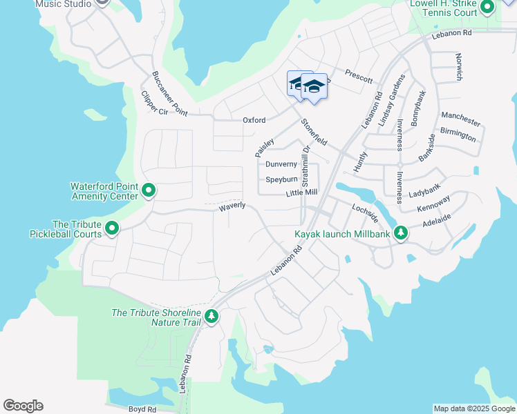 map of restaurants, bars, coffee shops, grocery stores, and more near 3001 Aberdeen Drive in The Colony