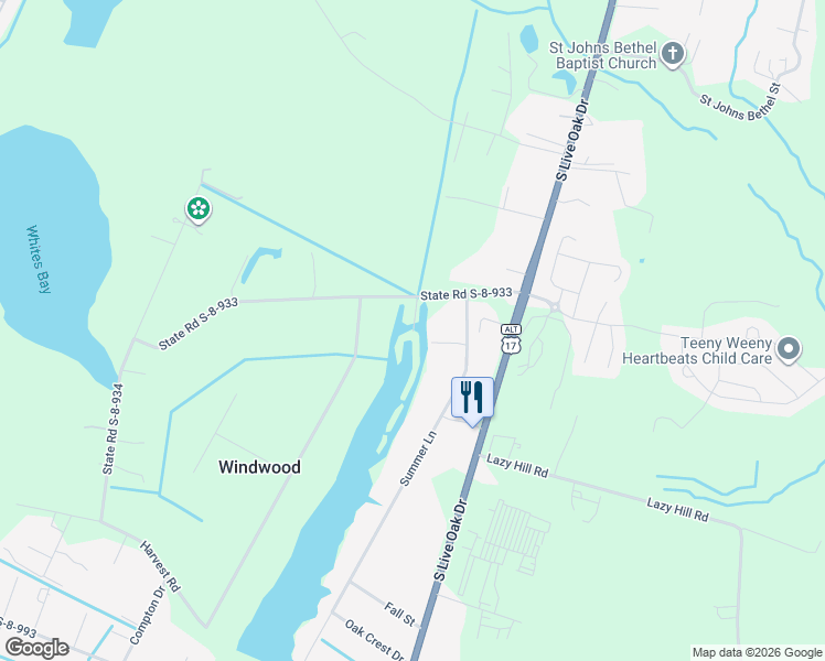 map of restaurants, bars, coffee shops, grocery stores, and more near 273 Summer Lane in Moncks Corner