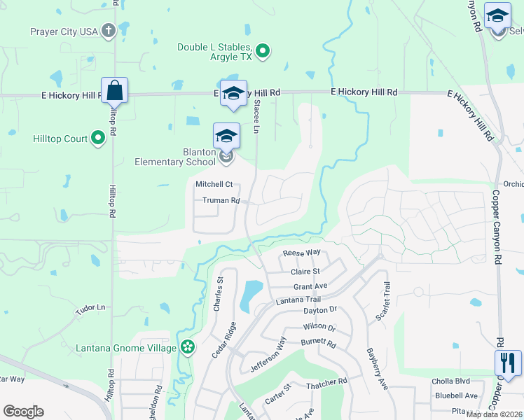 map of restaurants, bars, coffee shops, grocery stores, and more near 1005 Hazel Drive in Lantana