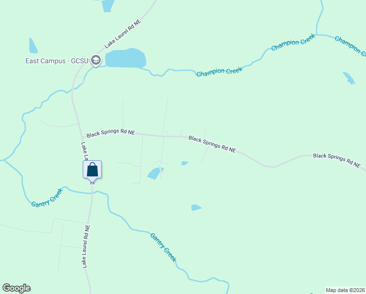 map of restaurants, bars, coffee shops, grocery stores, and more near 149 Black Springs Road Northeast in Milledgeville