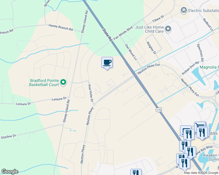 map of restaurants, bars, coffee shops, grocery stores, and more near 145 West Partridge Run in Summerville